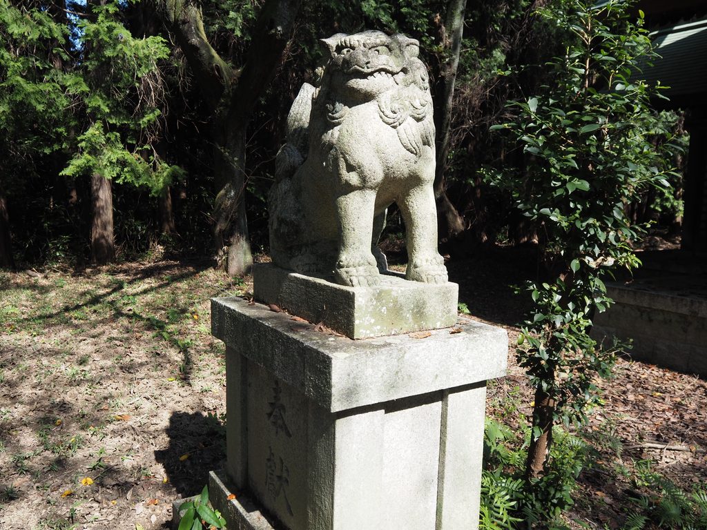 下松護國神社の吽形の狛犬