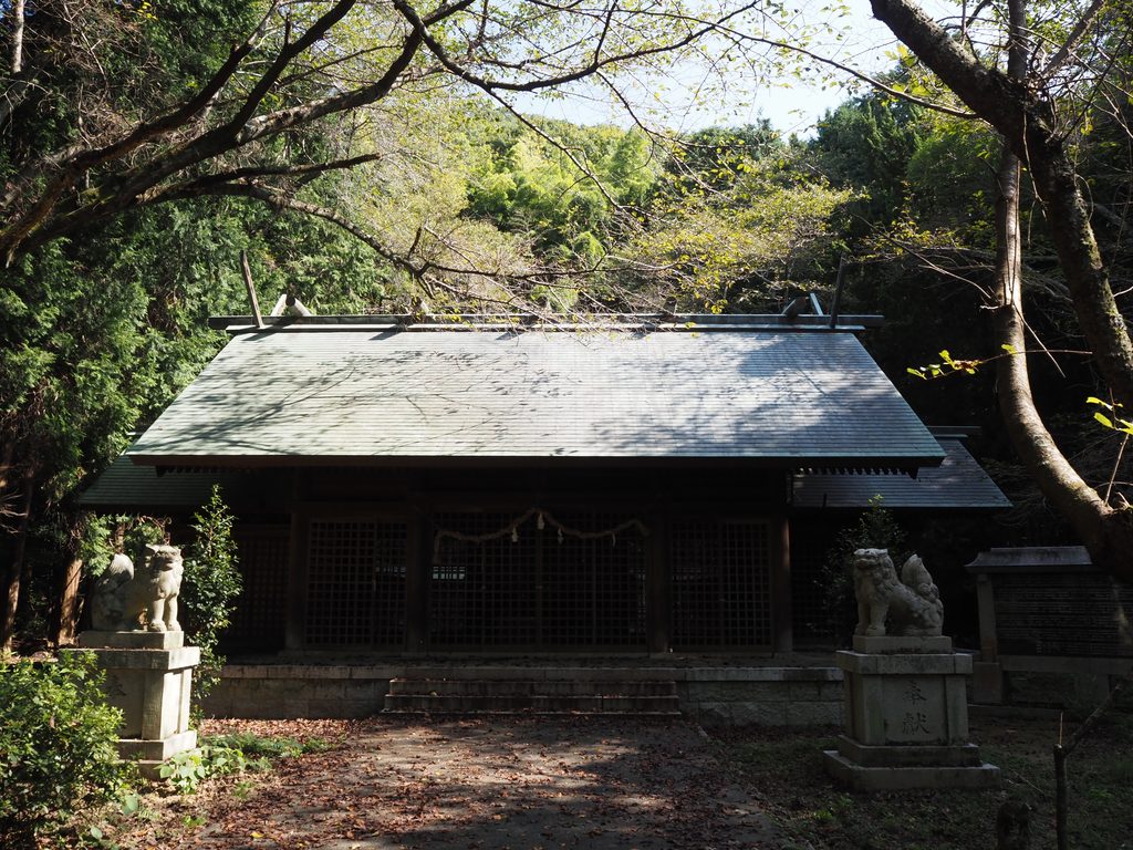 鳥居の向こうに見える下松護國神社の社殿